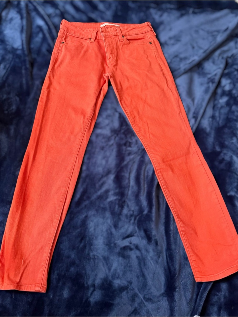 Vince Skinny Jeans in Bright Coral